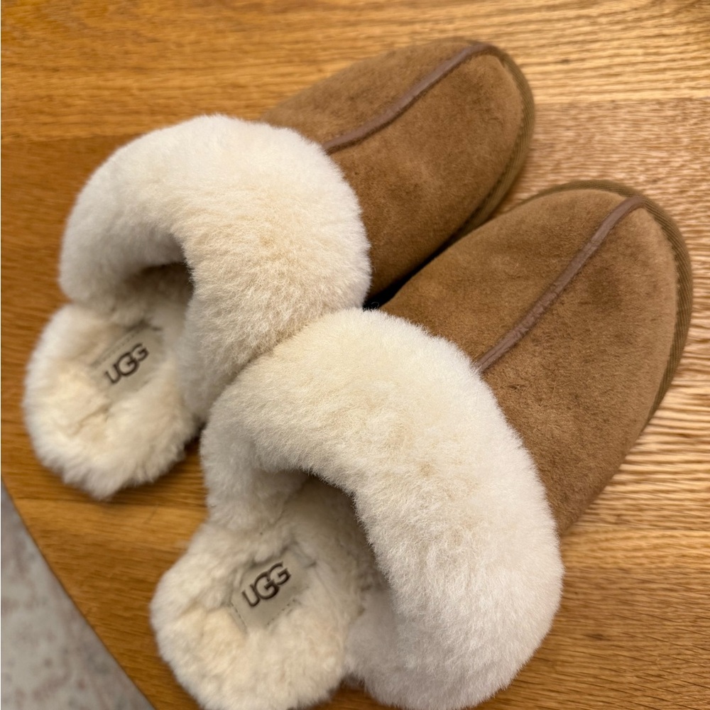 UGG Brown and Cream Women's Slippers